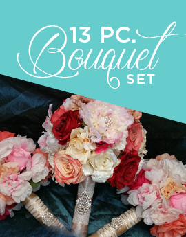 13 Pc. Bridal Bouquet Set